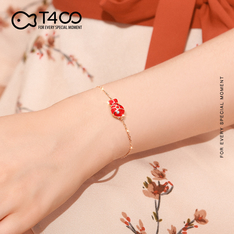 t400女纯银ins小众施华洛世奇手链 t400手链