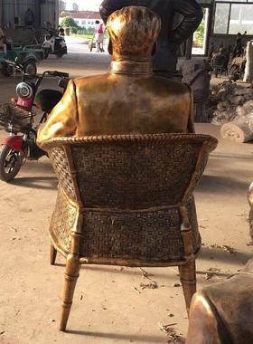 毛爷爷办公室坐像黄铜