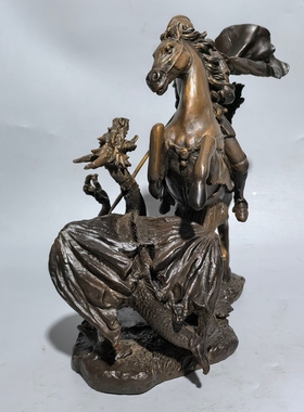 荣华富贵纯铜欧式复古桌面摆件