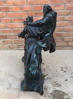 荣华富贵新款明清古典客厅纯手工纯铜成吉思汗将军马人蒙古包铜