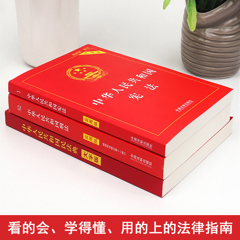 全套3册宪法+刑法+民法典正版适用2024新版法律书籍中华人民共和国宪法刑法实用版刑法修正案十二12法条民法典大字本-图0