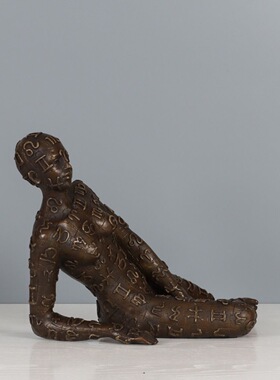 达利大师抽象女孩铜雕塑现代简约工艺品家居客厅桌面玄关铜像摆件