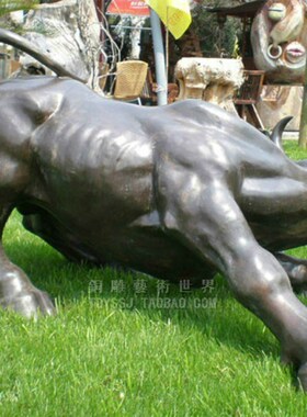 铜雕塑华尔街铜牛户外庭院摆件