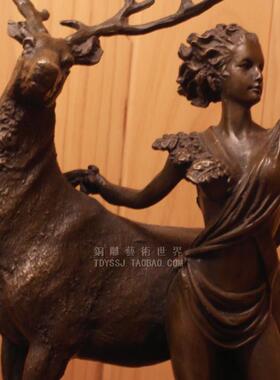美女欧式风古典猎人家居饰品雕塑