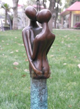 抽象人体艺术纯手工情侣雕塑摆件