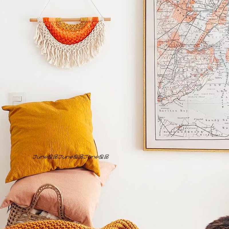 素色棉麻抱枕套现代简约客厅卧室沙发大背靠垫套日式无印风抱枕套 - 图0