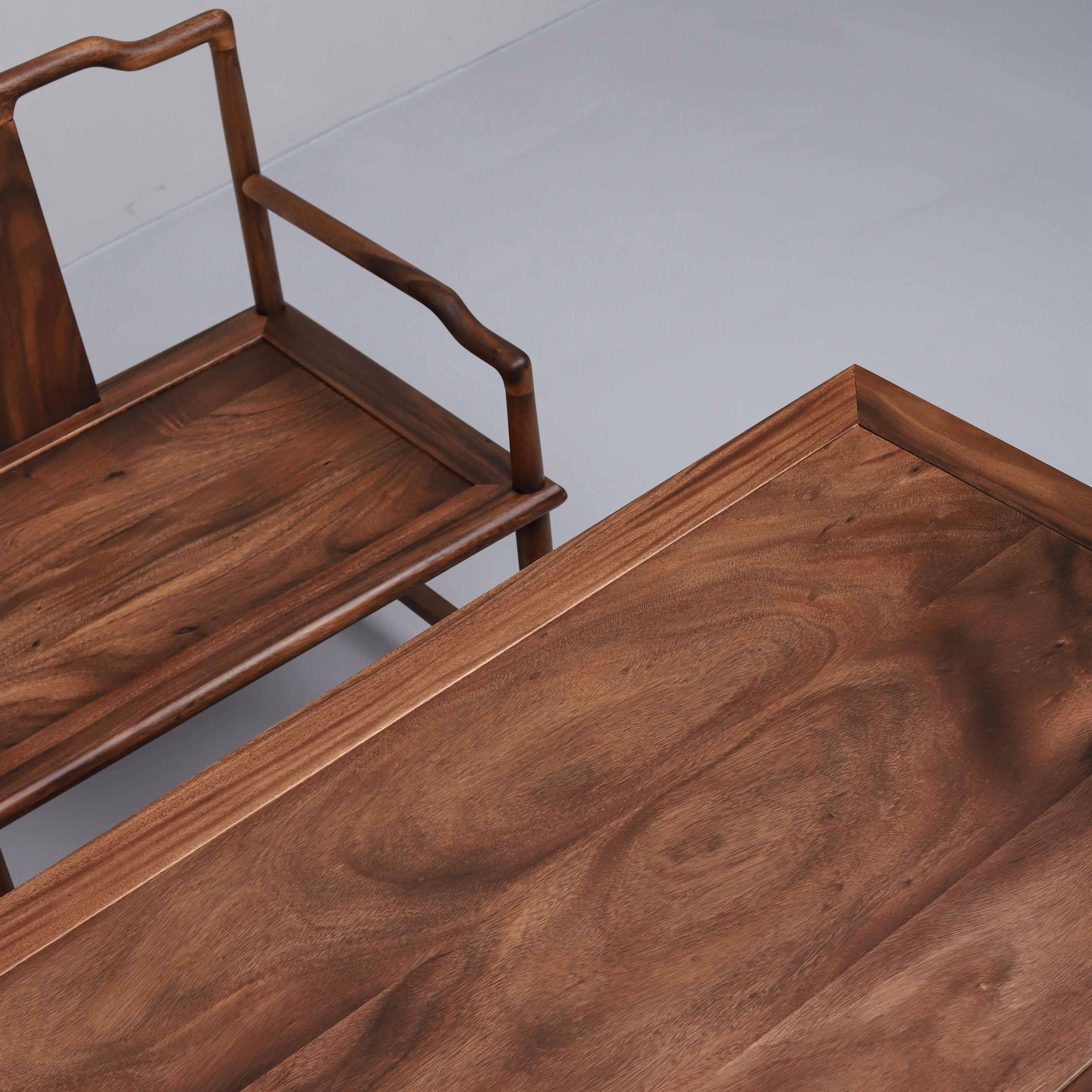 新中式南美胡桃木茶桌全实木功夫茶桌椅组合家用茶艺桌办公室茶台