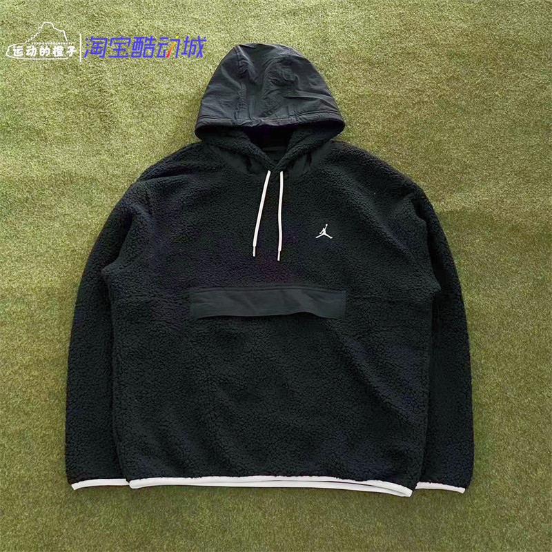 Nike/耐克 Air Jordan男子运动仿羊羔绒休闲套头衫卫衣DV1587-010,淘宝优惠券,粉丝福利购,淘宝优惠卷