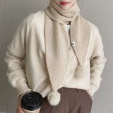 Демисезонный милый универсальный удерживающий тепло комфортный брендовый трикотажный шарф