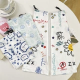 Шелковые летние длинные нарукавники, мегафон, крем для рук, перчатки, кот, свободный крой, в корейском стиле, защита от солнца, большой размер