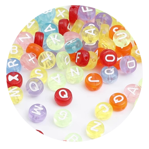 Акриловые бусины с буквами, аксессуар, плетеные аксессуары, браслет, английский, DIY