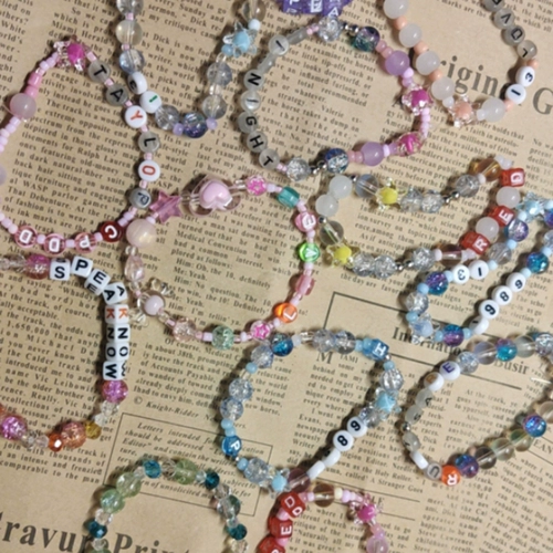 Акриловые бусины с буквами, аксессуар, плетеные аксессуары, браслет, английский, DIY