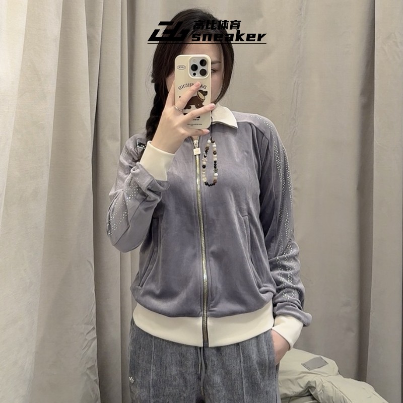 阿迪达斯三叶草女子高级烫钻立领运动休闲夹克外套JY0214,淘宝优惠券,粉丝福利购,淘宝优惠卷