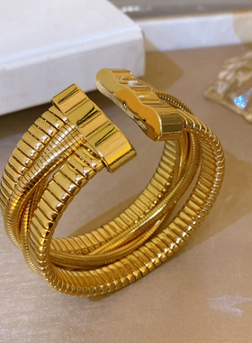 y2k辣妹高级感金属开口手镯女