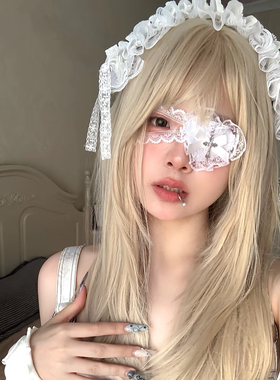 优雅白色蕾丝lolita发饰女