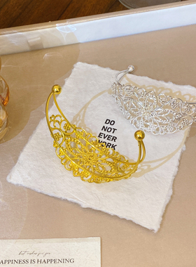 Lolita赛博朋克金色异域风跳舞金属臂环配饰手链跳舞护腕臂链