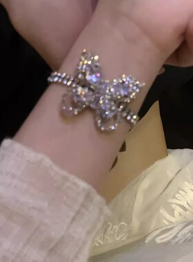 轻奢满钻蝴蝶高级感锆石手链女