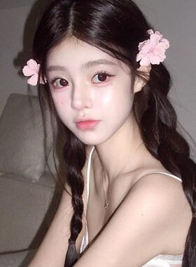 甜美氛围感超仙花朵抓夹女