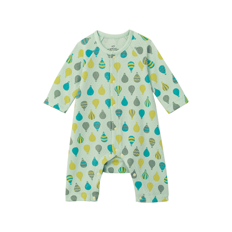 【罗永浩专享】日本千趣会秋冬季婴幼儿针织绗缝长袖打底连体衣