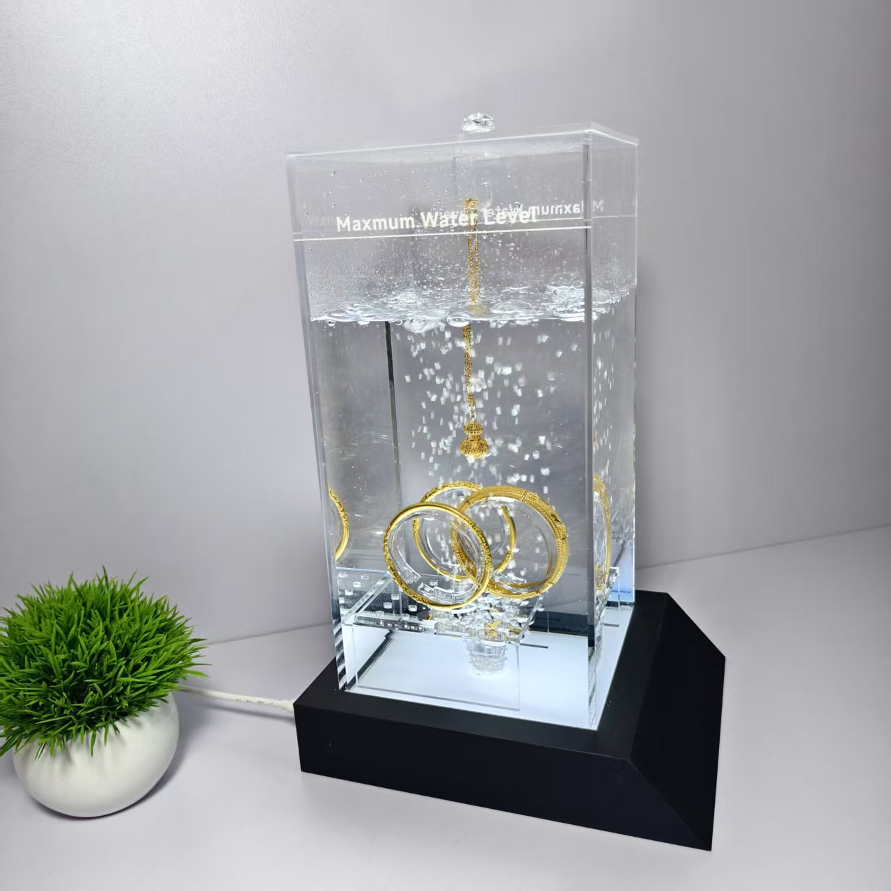 Mobile phone water tank jewelry square water immersion demonstration props