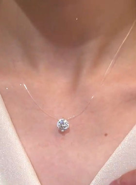 人鱼之泪微镶锆石项链气质时尚女