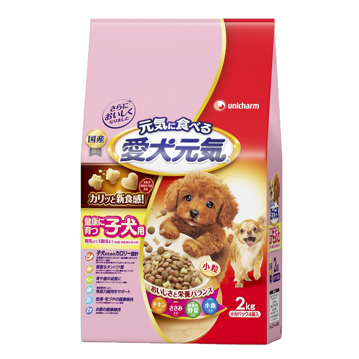 日本产 unicharm尤妮佳幼犬成犬高龄犬通用型增强抵抗力干狗粮 - 图2