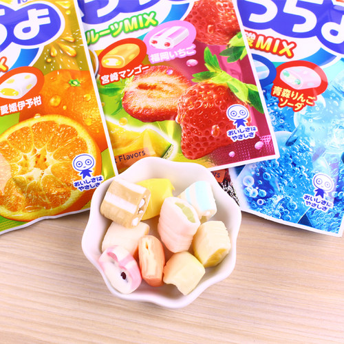 日本进口味觉糖果普超UHA悠哈汽水葡萄碳酸可乐4味水果软糖年货节 - 图0
