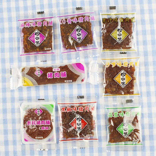 香港总代理 珍之味 猪肉干混装250g约30个猪肉脯下酒菜肉类零食品 - 图2