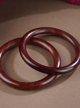 天然檀木手镯小叶紫檀木女款饰品文艺复古民族风简约手环手镯子