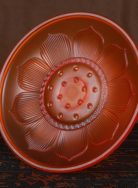 佛前塑料合金陶瓷观音招财供果盘