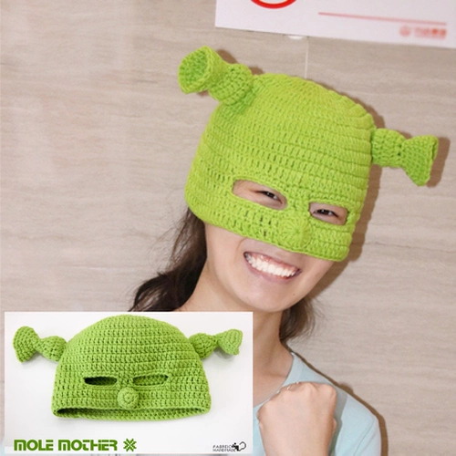 Трикотажный зеленый забавный мультяшный слайм, шлем, шапка, DIY, монстрик, подарок на день рождения