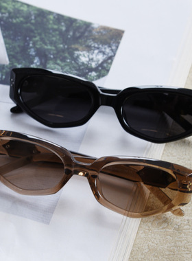 新款猫眼钻石系列偏光太阳眼镜男女黑色潮高级感个性墨镜防紫外线