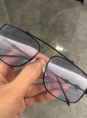 未来设计感金属时髦太阳眼镜男黄色飞行员太阳镜防紫外线UV400潮