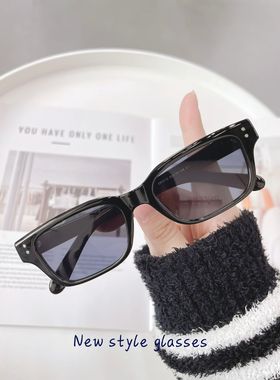 欧美复古方形太阳镜男女士驾驶开车茶色个性小框墨镜防紫外线潮流