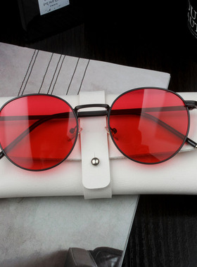 2022新款精致金属太阳镜红色超黑