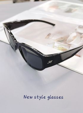 复古红色猫眼框偏光墨镜男女高级感近视可配遮阳防紫外线太阳眼镜