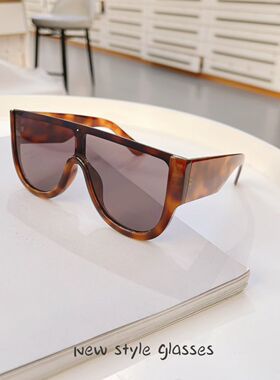 欧美风红色一体太阳眼镜男女大框个性户外骑行墨镜显瘦防紫外线潮