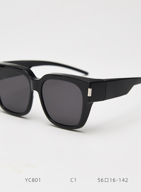 象牙白色偏光太阳镜女款可套近视眼镜开车专用墨镜男防晒防紫外线