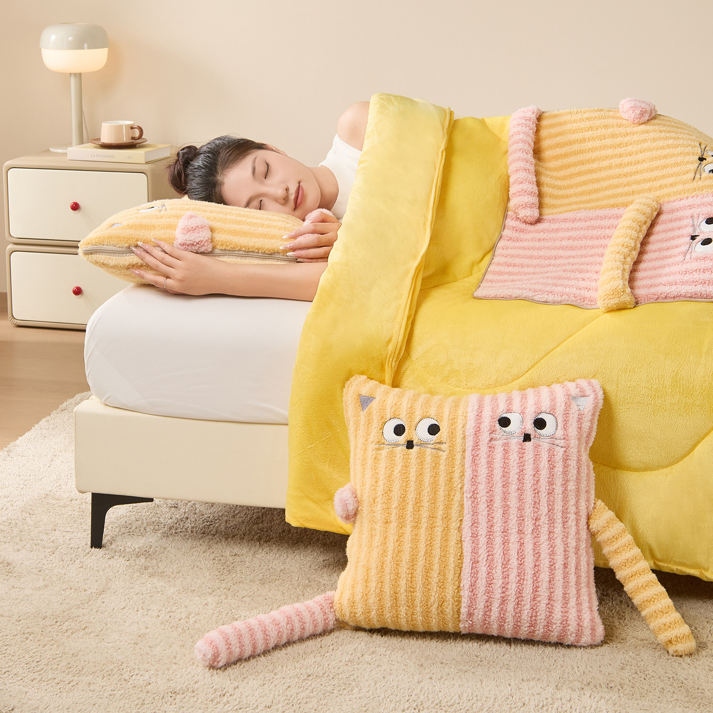 加厚抱枕被子两用办公室午睡枕头二合一汽车载折叠靠垫毯冬可折叠,淘宝优惠券,粉丝福利购,淘宝优惠卷