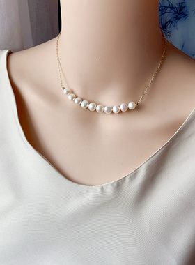 原创设计项链女轻奢小众遮疤项链可调节弧度和长度