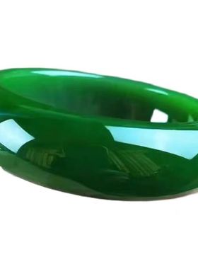 爆款菠菜绿时尚上等手镯加厚碧绿镯子满绿女款精美手镯绿色