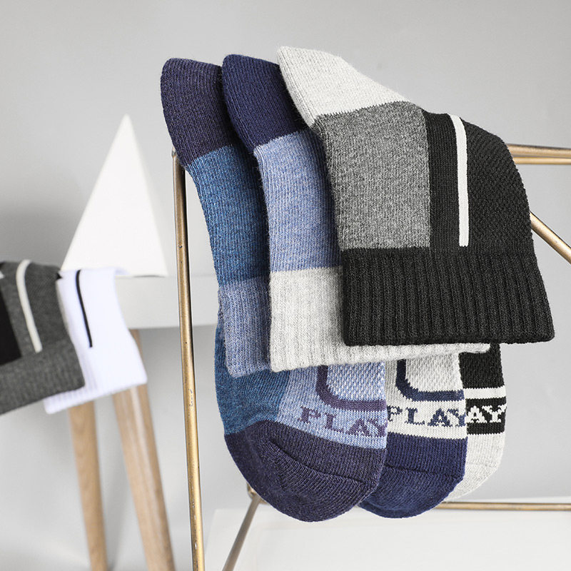 花花公子男士中筒毛圈休闲潮商务袜 playboy内衣短袜/打底袜/丝袜/美腿袜