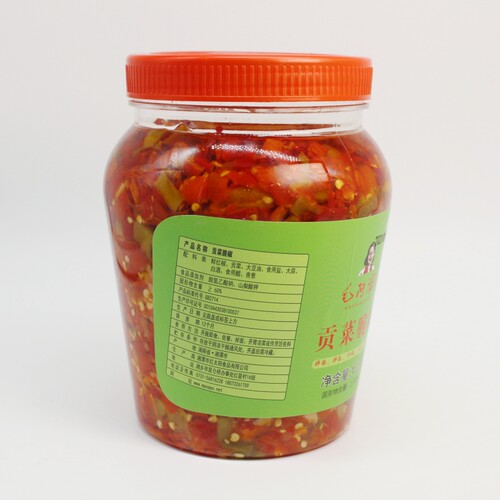 毛阿婆贡菜脆椒湖南特产1000g剁辣椒酱香辣微辣拌面酱下饭菜即食 - 图2