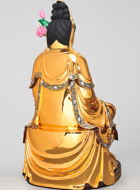大势至普萨寺庙西方三圣工艺品
