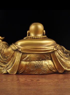 黄铜弥勒佛摆件笑口常开大肚寺庙