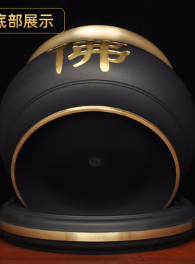 纯铜古铜黑金佛字香炉特大号家用寺庙佛前供奉烧香插香线香檀香炉