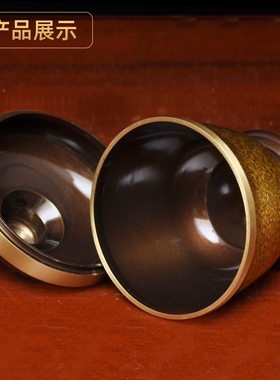 黄铜戒定真香三件套深啡晶彩檀香炉香粉盅家用佛堂烧香供奉香薰炉