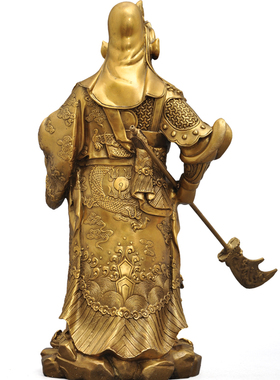纯铜佛像关羽武财神风水工艺品
