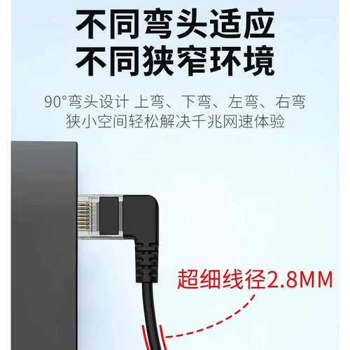 Ультра-плавный сетевой кабель 90 градусов Прямого угла двойного локтя категория шесть гигабитов-джампер-сеть скрученной пары короткий корпус широкополосный кабель Cat6 Cat6