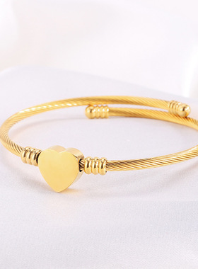 欧美爆款小众简约光面手镯